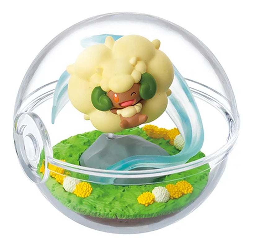 Bandai Genuine Pokemon Elf Ball CANDY TOY Alcremie Pikachu Mantyke Mimikyu Pumpkaboo Fennekin Emolga Anime Action Figure Toys