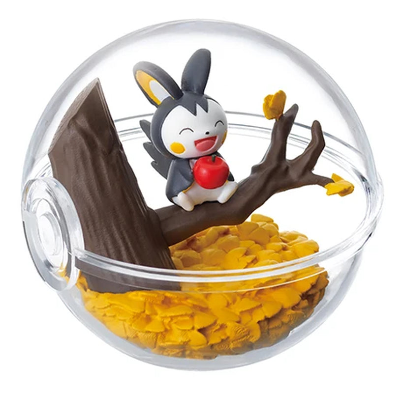 Bandai Genuine Pokemon Elf Ball CANDY TOY Alcremie Pikachu Mantyke Mimikyu Pumpkaboo Fennekin Emolga Anime Action Figure Toys